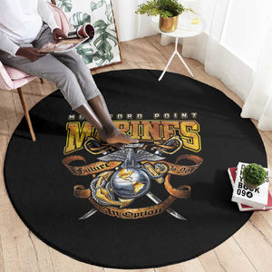 Montford Point Marines Round Carpet Afro Black History Tribute DT02
