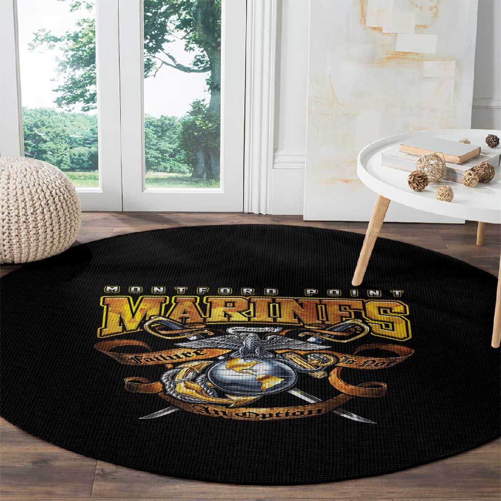 Montford Point Marines Round Carpet Afro Black History Tribute DT02