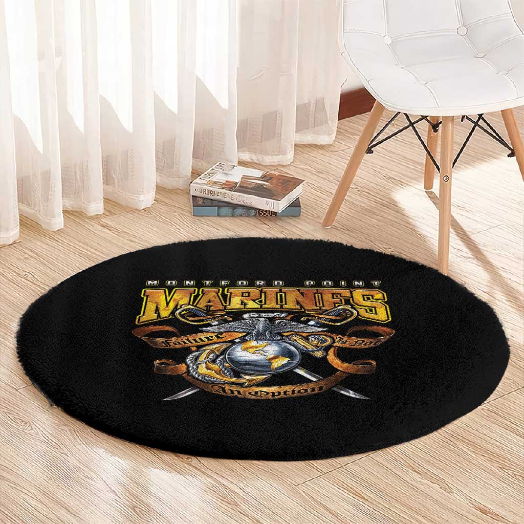 Montford Point Marines Round Carpet Afro Black History Tribute DT02