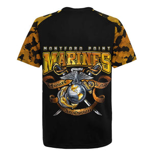 Montford Point Marines Rugby Jersey Afro Black History Tribute DT02