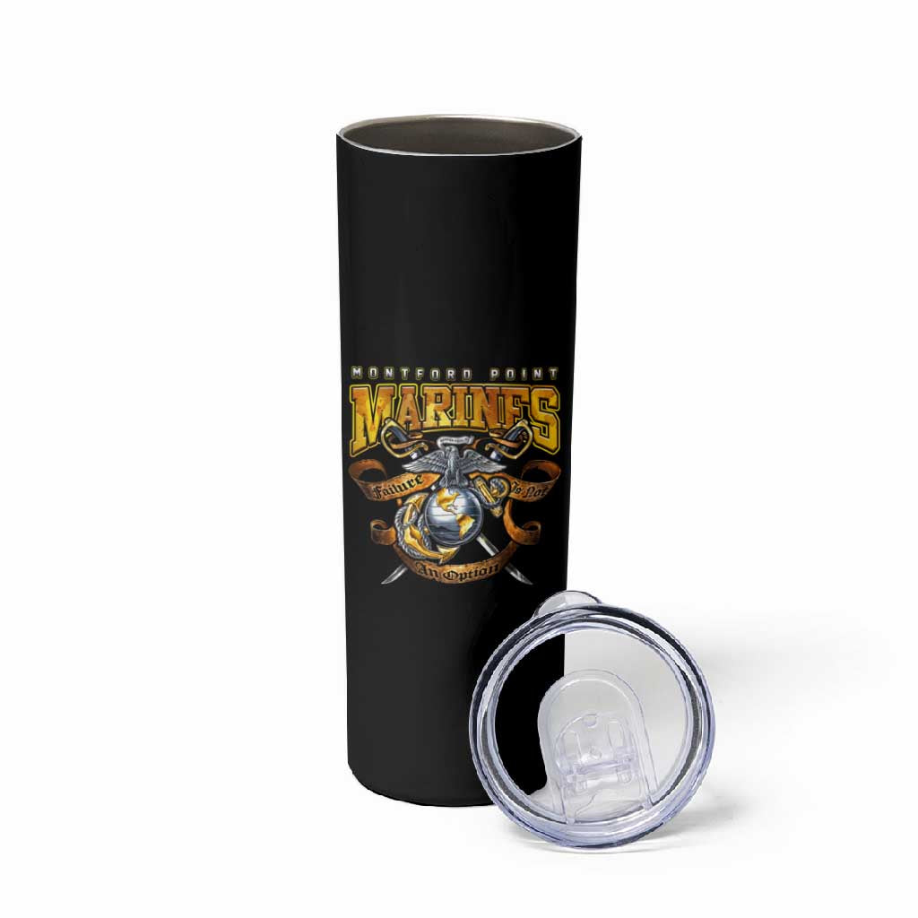 Montford Point Marines Skinny Tumbler Afro Black History Tribute DT02