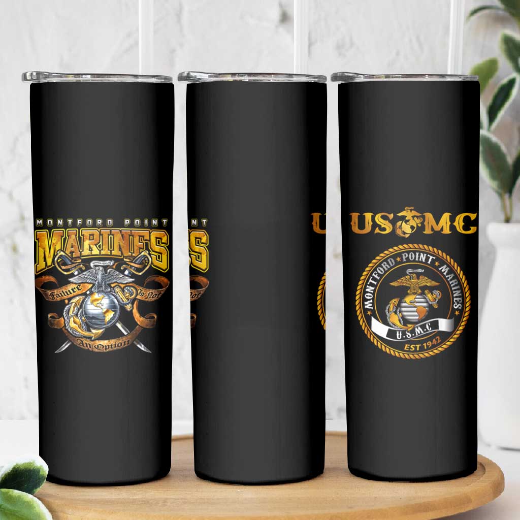 Montford Point Marines Skinny Tumbler Afro Black History Tribute DT02