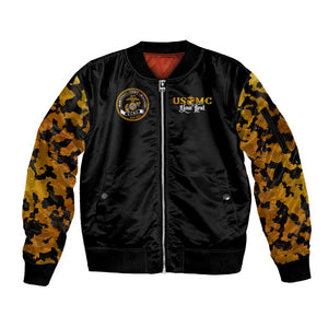 Montford Point Marines Sleeve Zip Bomber Jacket Afro Black History Tribute DT02