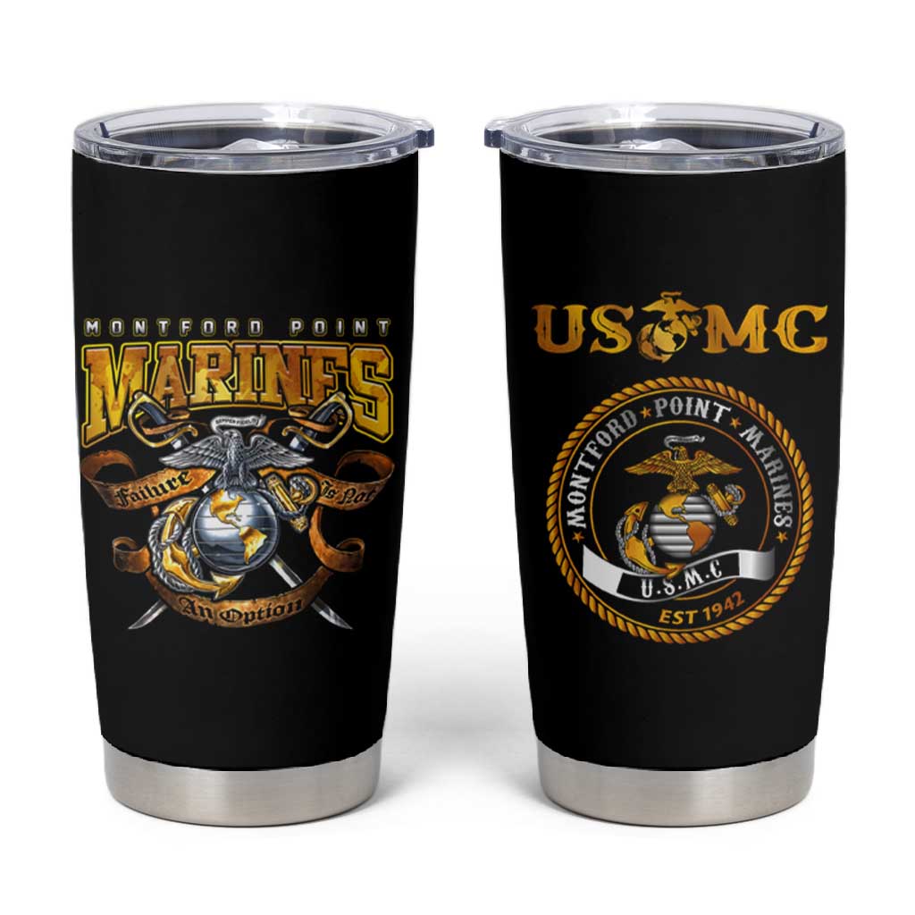 Montford Point Marines Tumbler Cup Afro Black History Tribute DT02