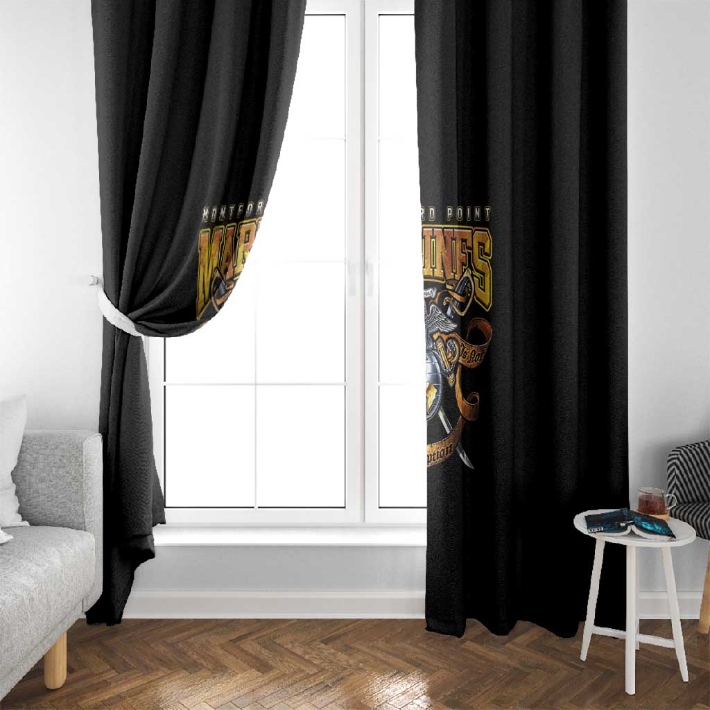 Montford Point Marines Window Curtain Afro Black History Tribute DT02
