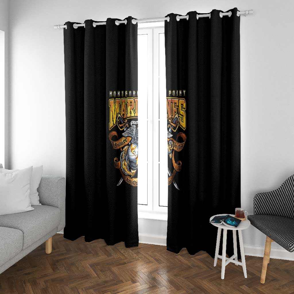 Montford Point Marines Window Curtain Afro Black History Tribute DT02
