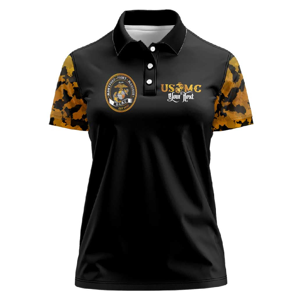 Montford Point Marines Women Polo Shirt Afro Black History Tribute DT02