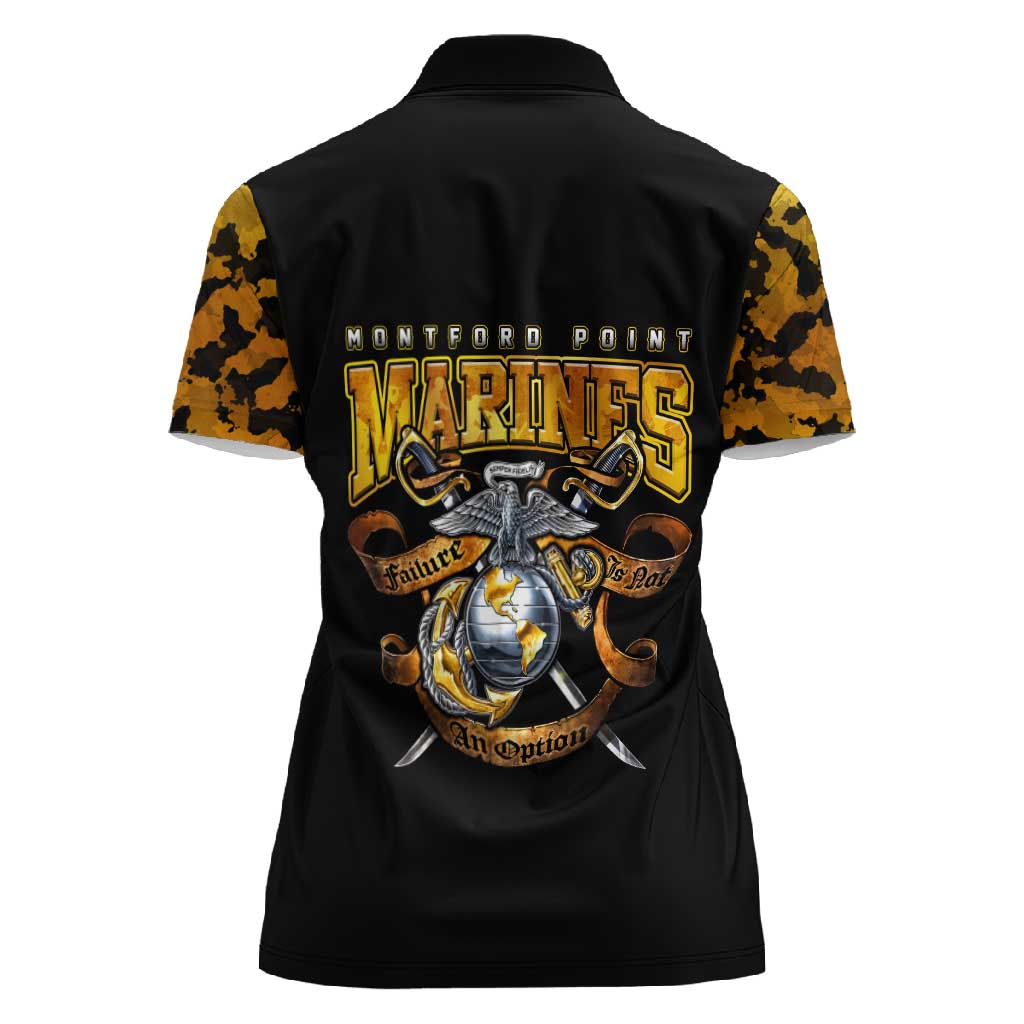 Montford Point Marines Women Polo Shirt Afro Black History Tribute DT02