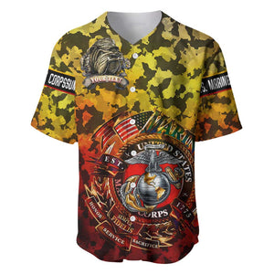 Montford Point Marines Baseball Jersey Afro Devil Dog Soldier Legend - African Pride