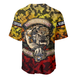 Montford Point Marines Baseball Jersey Afro Devil Dog Soldier Legend - African Pride