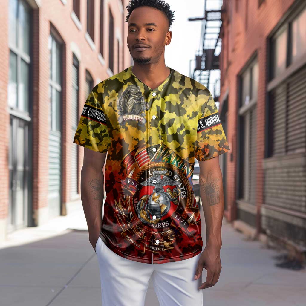 Montford Point Marines Baseball Jersey Afro Devil Dog Soldier Legend - African Pride