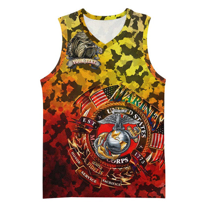 Montford Point Marines Basketball Jersey Afro Devil Dog Soldier Legend DT02
