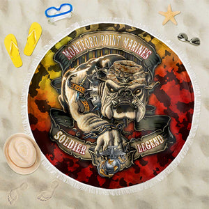 Montford Point Marines Beach Blanket Afro Devil Dog Soldier Legend - African Pride