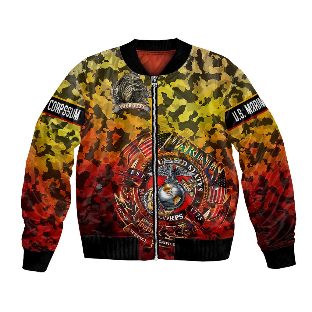 Montford Point Marines Bomber Jacket Afro Devil Dog Soldier Legend - African Pride