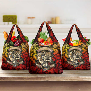 Montford Point Marines Grocery Bag Afro Devil Dog Soldier Legend - African Pride