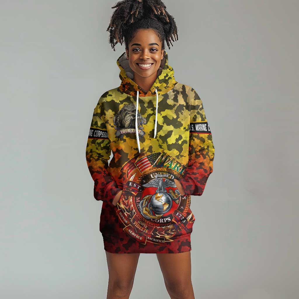 Montford Point Marines Hoodie Dress Afro Devil Dog Soldier Legend - African Pride