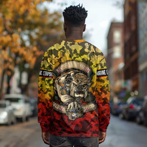 Montford Point Marines Long Sleeve Shirt Afro Devil Dog Soldier Legend - African Pride