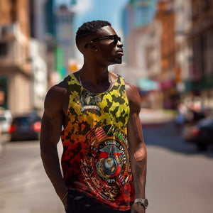 Montford Point Marines Men Tank Top Afro Devil Dog Soldier Legend - African Pride