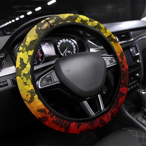 Montford Point Marines Steering Wheel Cover Afro Devil Dog Soldier Legend - African Pride