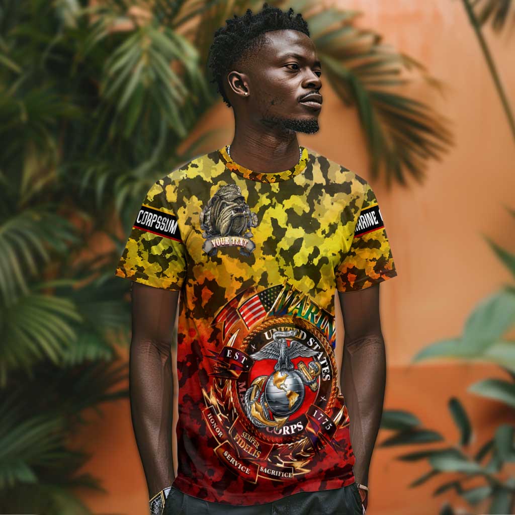 Montford Point Marines T shirt Afro Devil Dog Soldier Legend - African Pride