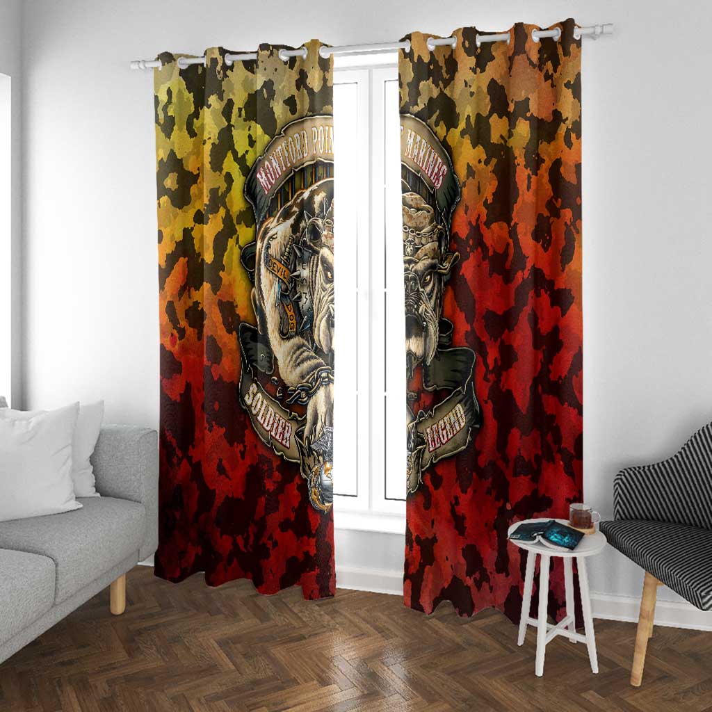 Montford Point Marines Window Curtain Afro Devil Dog Soldier Legend - African Pride