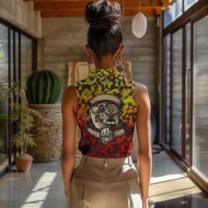 Montford Point Marines Women Sleeveless Polo Shirt Afro Devil Dog Soldier Legend - African Pride
