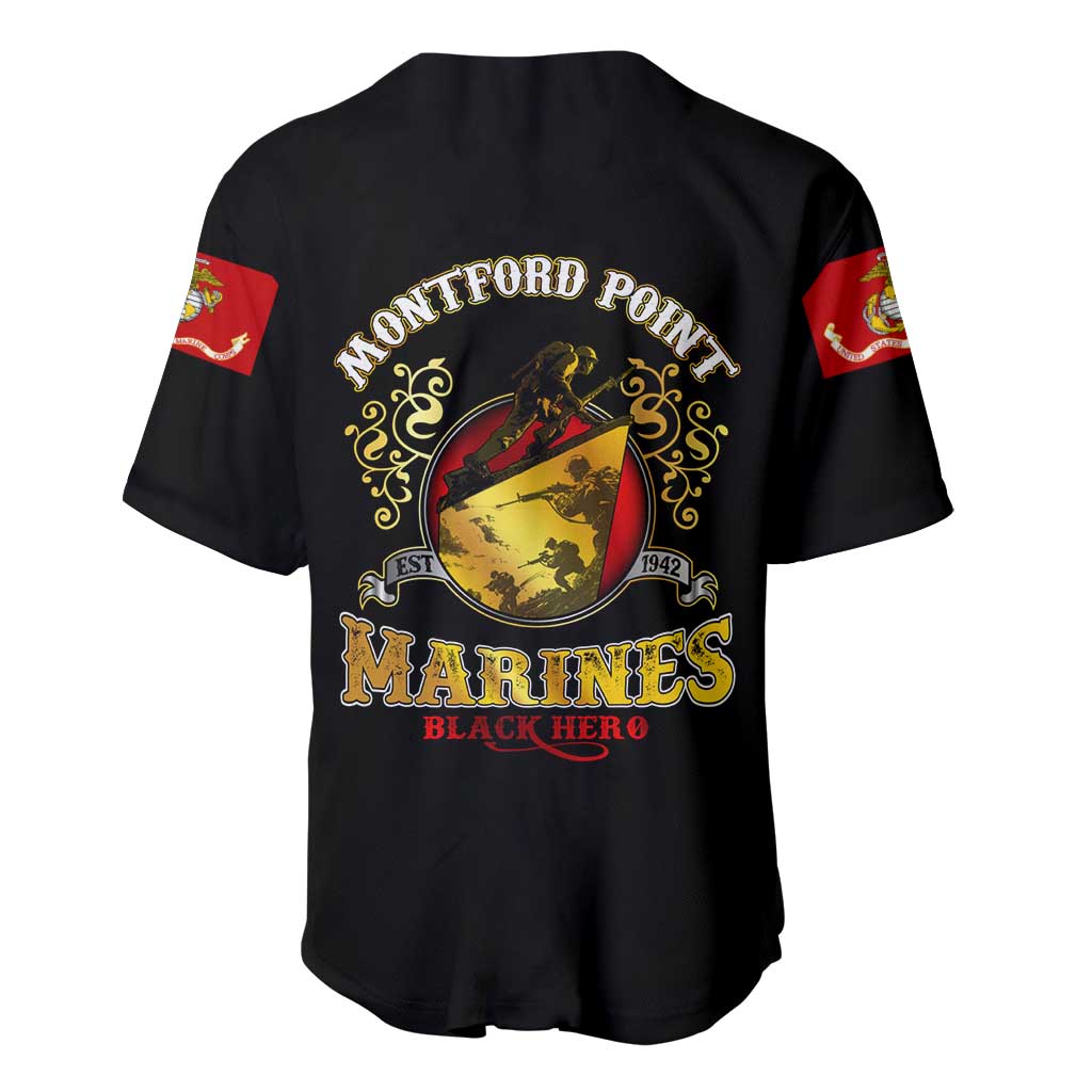 Montford Point Marines Baseball Jersey Afro First to Fight Prejudice - African Pride