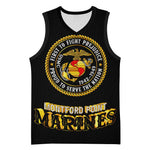 Montford Point Marines Basketball Jersey Afro First to Fight Prejudice DT02