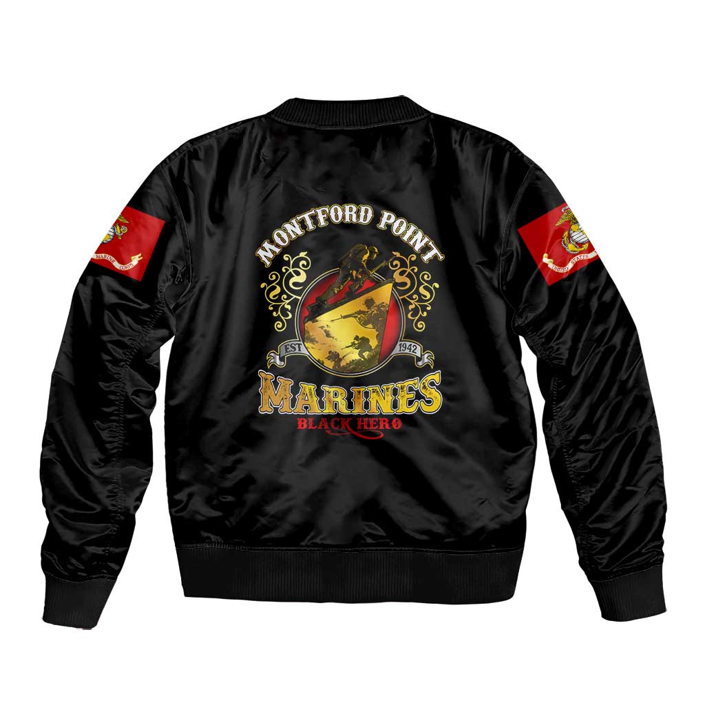 Montford Point Marines Bomber Jacket Afro First to Fight Prejudice - African Pride