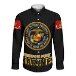 Montford Point Marines Long Sleeve Button Shirt Afro First to Fight Prejudice - African Pride