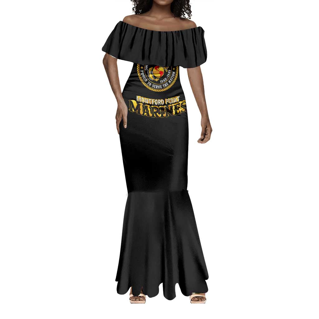 Montford Point Marines Mermaid Dress Afro First to Fight Prejudice - African Pride