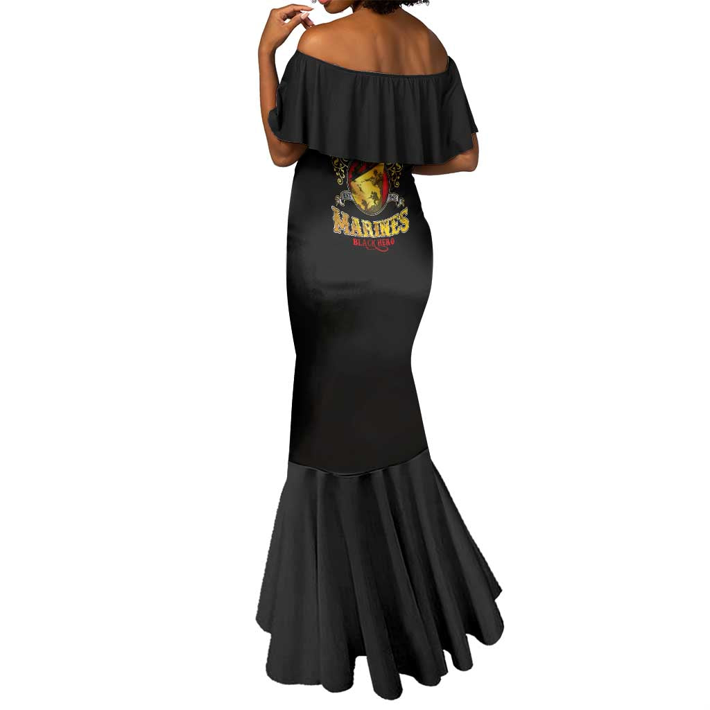Montford Point Marines Mermaid Dress Afro First to Fight Prejudice - African Pride