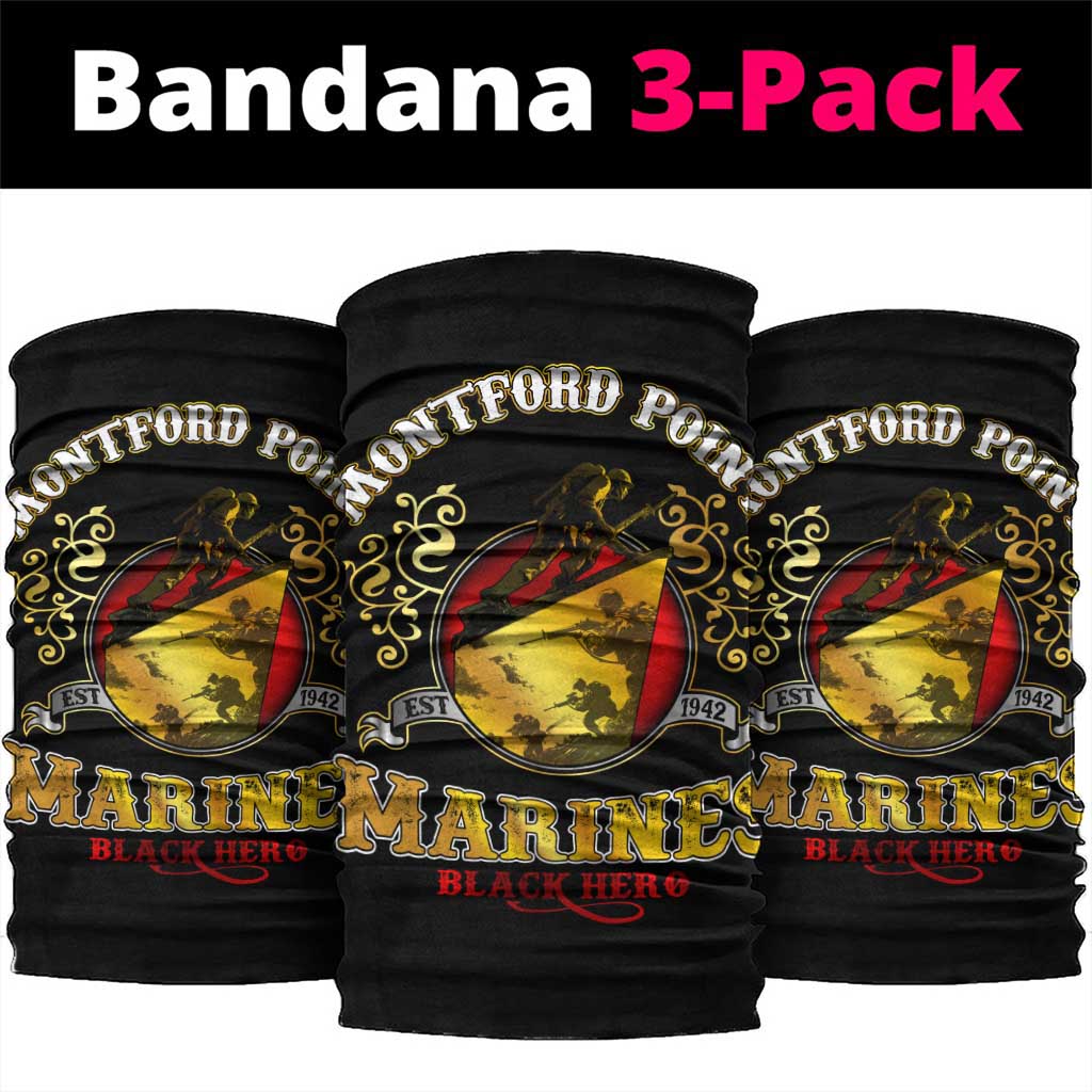 Montford Point Marines Neck Gaiter Afro First to Fight Prejudice DT02