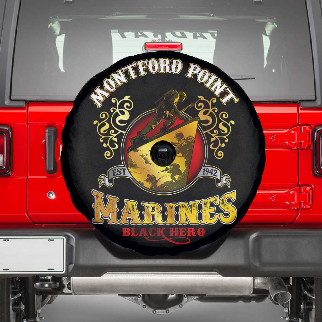 Montford Point Marines Spare Tire Cover Afro First to Fight Prejudice - African Pride