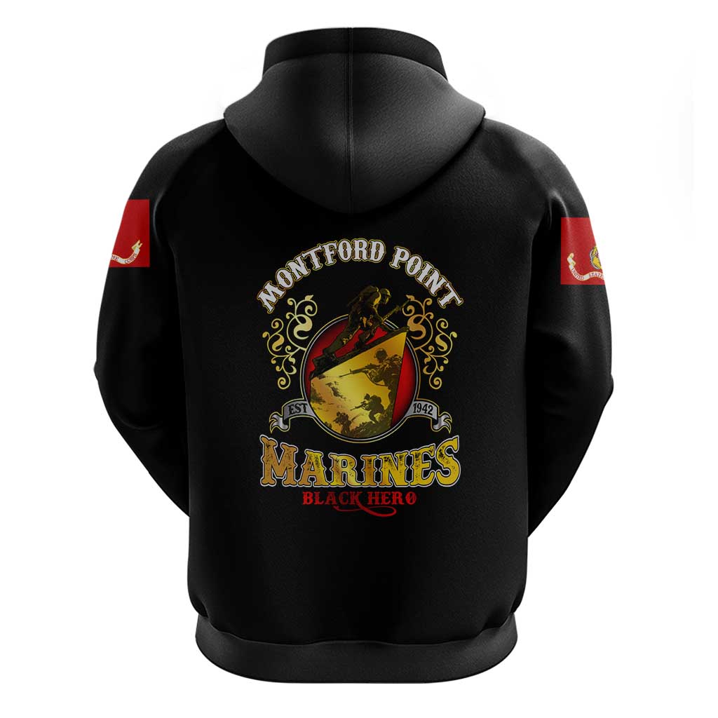 Montford Point Marines Zip Hoodie Afro First to Fight Prejudice - African Pride