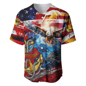 Montford Point Marines Baseball Jersey African American Eagle Anchor Tribute - African Pride