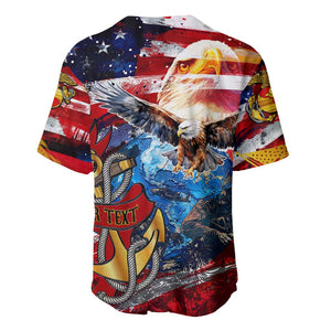 Montford Point Marines Baseball Jersey African American Eagle Anchor Tribute - African Pride