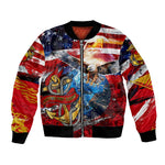 Montford Point Marines Bomber Jacket African American Eagle Anchor Tribute - African Pride