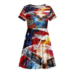 Montford Point Marines Kid Short Sleeve Dress African American Eagle Anchor Tribute - African Pride