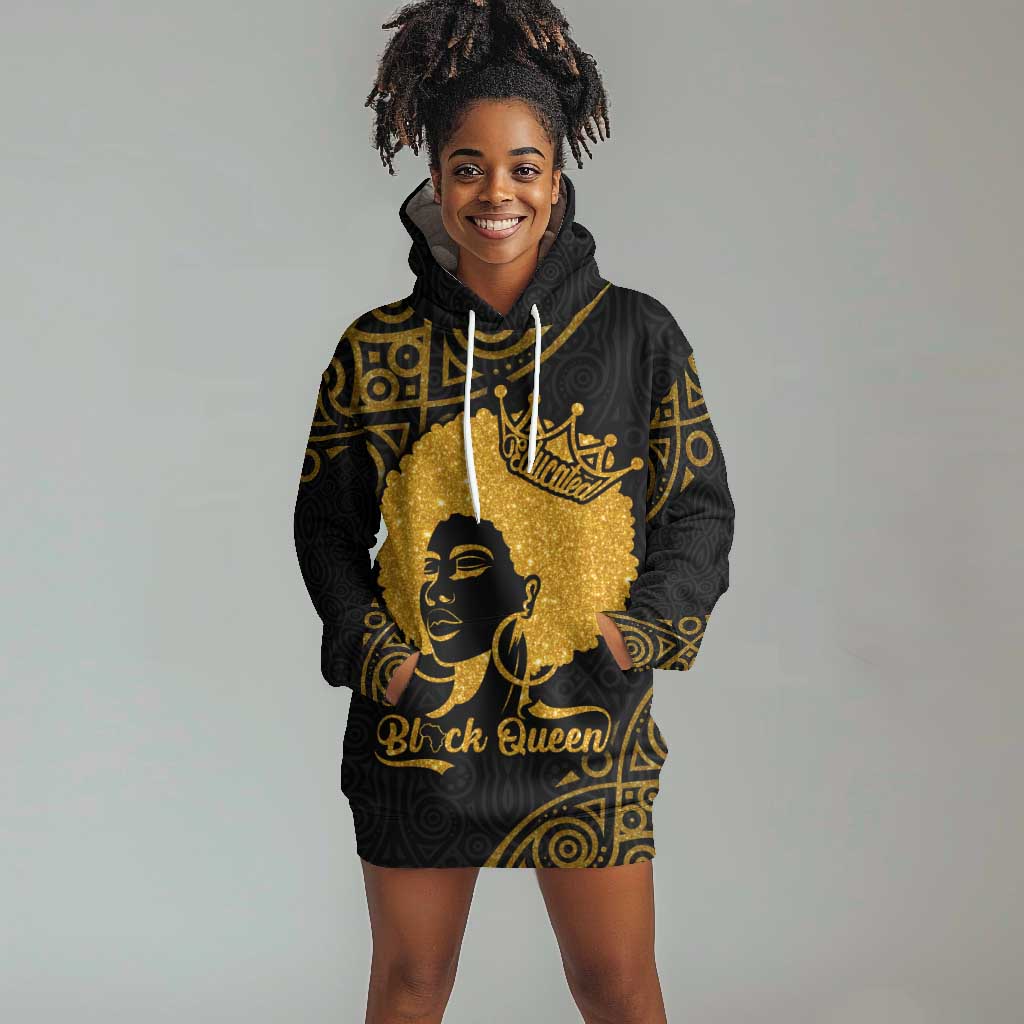 Educated Black Queen Hoodie Dress African Women