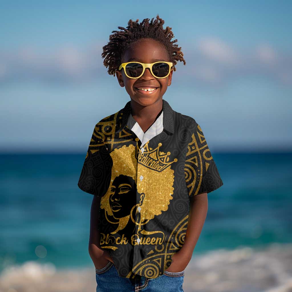 Educated Black Queen Kid Hawaiian Shirt African Women