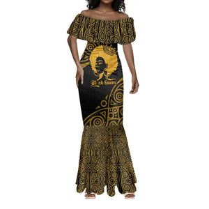 Educated Black Queen Mermaid Dress African Women