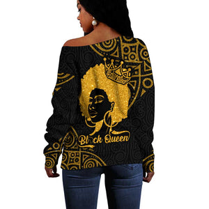 Educated Black Queen Off Shoulder Sweater African Women