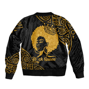 Educated Black Queen Sleeve Zip Bomber Jacket African Women