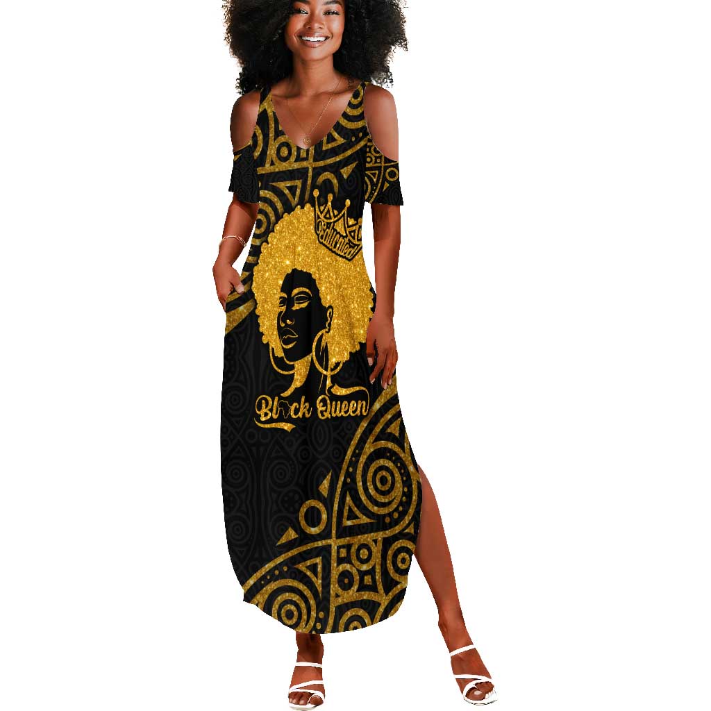 Educated Black Queen Summer Maxi Dress African Women