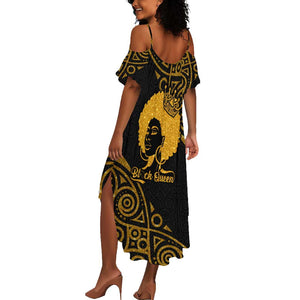 Educated Black Queen Summer Maxi Dress African Women