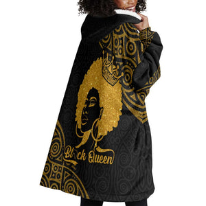 Educated Black Queen Wearable Blanket Hoodie African Women