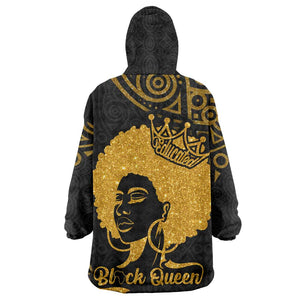 Educated Black Queen Wearable Blanket Hoodie African Women