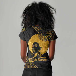 Educated Black Queen Women V-Neck T-Shirt African Women