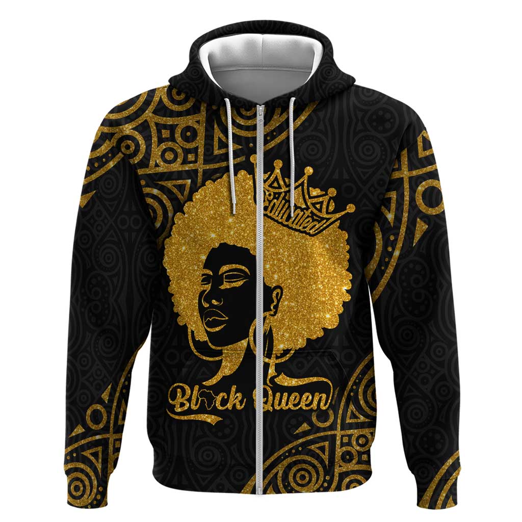 Educated Black Queen Zip Hoodie African Women